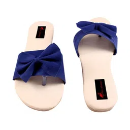 Red Flamingo Women Open Toe Flats with Bows image 5