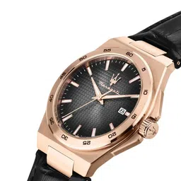 Maserati Velocita Men Patterned Dial & Textured Leather Straps Analogue Watch R8851153001 image 3