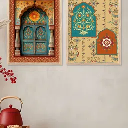 Kotart Brown 2 Piece Wood Abstract Wall Paintings image 4