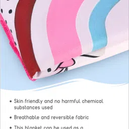 Babyhug Sherin & Poly Wool All Season Blanket Elephant Print - Beige| New Born| Toddler Blanket| Baby Skin Friendly| Super Soft Wool| Machine Washable| Breathable Fabric| Warm and Cozy| Boys & Girls image 5