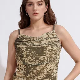 DressBerry Women Animal Printed Cowl Neck Top-picture-13