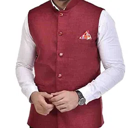 Seetoo Woven Design Nehru Jackets image 4