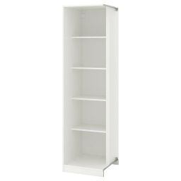 ikea pax Add-on corner unit with 4 shelves, white, 53x58x201 cm-picture-24