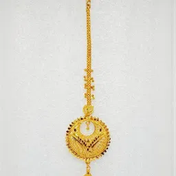 Mansi Jewl Point Gold-Plated Floral Design Maang Tikka-image-61
