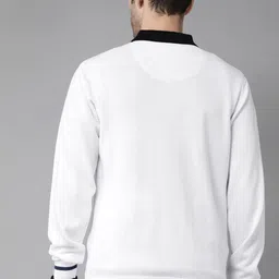 Roadster Men White Solid Pullover Sweater image 2