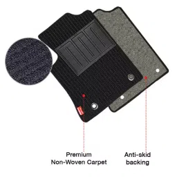 Elegant Cord Black & Red Carpet Car Mat Compatible With Tata Punch image 4