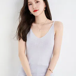 StyleCast x Revolte Women Solid V-Neck Sleeveless Regular Top-picture-29