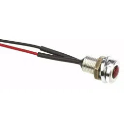 Oxley Red Panel Mount Indicator, 24V ac, 6.4 mm Mounting Hole Size, Lead Wires Termination, IP66, OXL/CLH/63/24AC/FL30/AL image 2