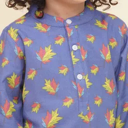 Sethukrishna Boys Floral Printed Regular Kurta with Dhoti Pants image 5
