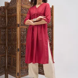 Vishudh Women Embroidered Sequinned Kurta-picture-22