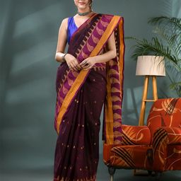 DESH BIDESH Woven Design Pure Cotton Taant Saree-picture-37