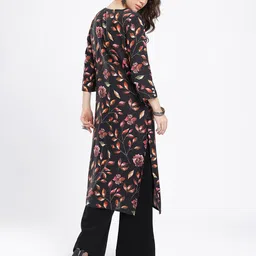 Anouk Rustic Keyhole Neck Floral Printed Straight Kurta image 5