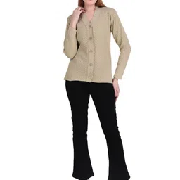 Roadster Women Woollen Self Design Cardigan-image-71