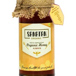 Sanatan Organic Mono Flora Ajwain Honey Glass Bottle - 250 g-image-66