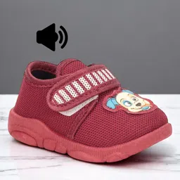 Lil Lollipop Dog Patch Detailed Musical Shoes - Maroon-picture-13