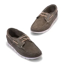 Woodland Men Suede Boat Shoes-image-98