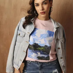 The Roadster Lifestyle Co Graphic Printed Oversized Cotton T-Shirt-image-12