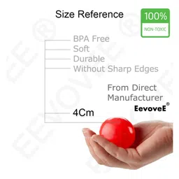 EEVOVEE 50 pcs Kids Plastic Pool Balls Non Toxic Safe & Soft Balls Pit Balls for kids 4 cm - Multi Color image 3