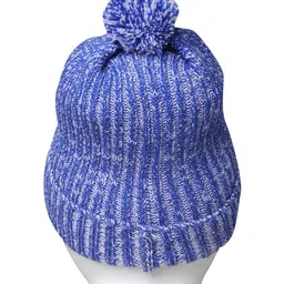 Little Angels Woollen Knit Textured Beanie Cap - Royal Blue - Circumference 35 Cm image 3