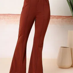 Kotty Women Comfort Flared High-Rise Regular Trousers-picture-15