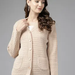 The Roadster Lifestyle Co Self Design Woolen Cardigan-picture-10