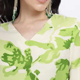 Anouk Rustic Floral Printed V-Neck Kurti image 2