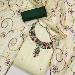 Rangtulika Ethnics Embroidered Unstitched Dress Material-picture-23