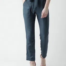 KASSUALLY Women Relaxed Fit Mid Rise Trousers-picture-33
