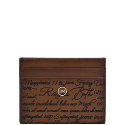 Da Milano Men Typography Printed Leather Card Holder-picture-25