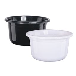 Kuber Industries Black & White 2 Pieces Light Weight Bath Tubs-picture-3