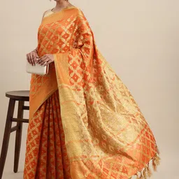 LeeliPeeri Designer Woven Design Zari Silk Cotton Banarasi Saree image 5