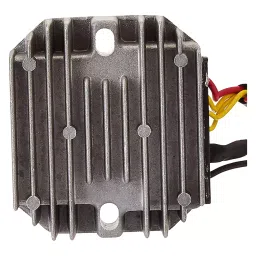 Uno Minda Regulator Rectifier Unit, Aluminium Case, 4 Pin White Male Coupler, 2 Pin & 1 Pin White Male Coupler, 1 Round Connector, 1 Red Female Coupler & Black Capacitor (RR-1019) image 2