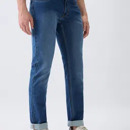 Parx Men Tapered Fit Low-Rise Light Fade Jeans image 2