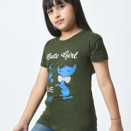 BAESD Girls Pack of 5 Biker Printed T-shirt image 2