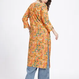 Anouk Rustic Keyhole Neck Floral Printed Straight Kurta image 2