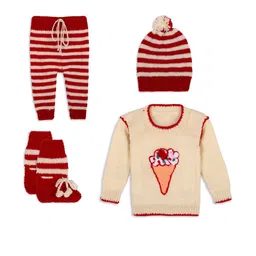 MANJURALA Kids Beige Clothing Set-picture-17