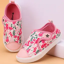 Cute Walk by Babyhug Velcro Closure Floral Printed Casual Shoes - Pink-picture-34