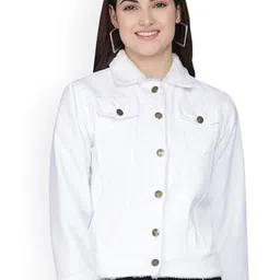 Funday Fashion Women Spread Collar Washed Solid Cotton Casual Open Front Jacket-picture-32