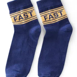 Pine Kids High Ankle Length Text Design Socks Pack of 3 - Multicolour image 2