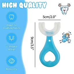 Joy Buzz U Shaped Silicone Toothbrush Head 360 - Pink image 3