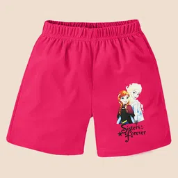 KUCHIPOO Pack Of 5 Disney Featuring Frozen Printed Shorts - Multi Colour image 5