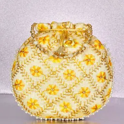 Peora Embroidered Potli Clutch image 1
