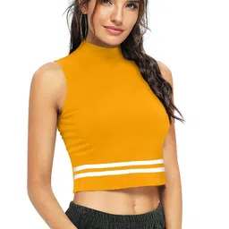 sanjana  silk SANJANA SILK Striped Crop Top image 4