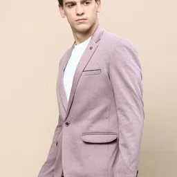 SHOWOFFFF Slim-Fit Notched Lapel Long Sleeves Single-Breasted Blazers image 2