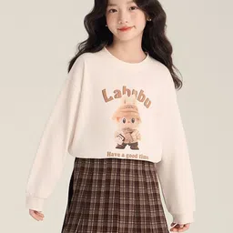 LULU & SKY Girls Printed Round Neck Pullover Sweatshirt image 3