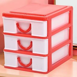 Kuber Industries White & Red Reusable Makeup Organiser-picture-28