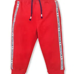 Babyhug Full Length Lounge Pant Soccer Print - Red-picture-25