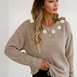 Blooming Tales Women Round Neck Pullover-image-65