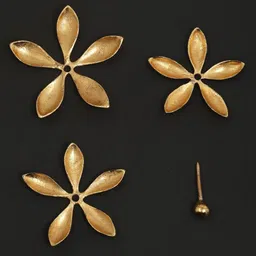 Exotic India Flower Brown Brass With Gold-Plated Glossy Wall Hangings-picture-13