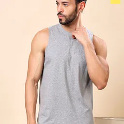 Friskers Pack Of 2 Pure Cotton Round Neck Gym Vests 200725AE-04-06-picture-38